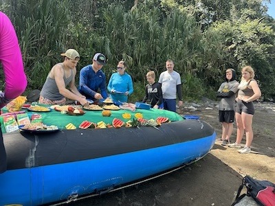 Costa Rica River Rafting and Snacks