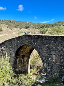 Spanish countryside hiking group