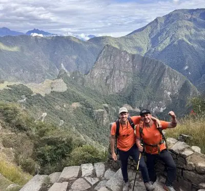 matt and angel hiking the inca trail