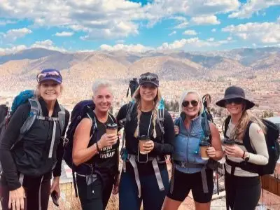 Inca trail hikers in Cusco