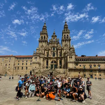 Camino Group Arrival Cathedral
